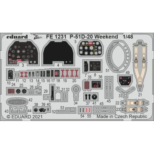 P-51D-20 Weekend for EDUARD, 1/48 - Eduard Accessories FE1231