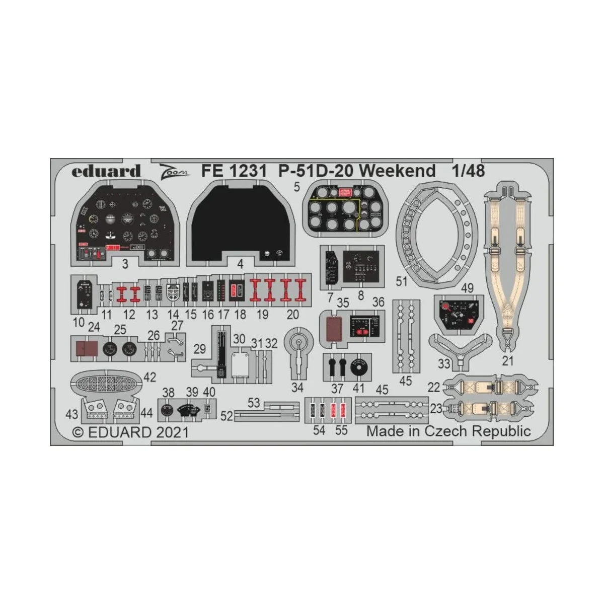 P-51D-20 Weekend for EDUARD, 1/48 - Eduard Accessories FE1231