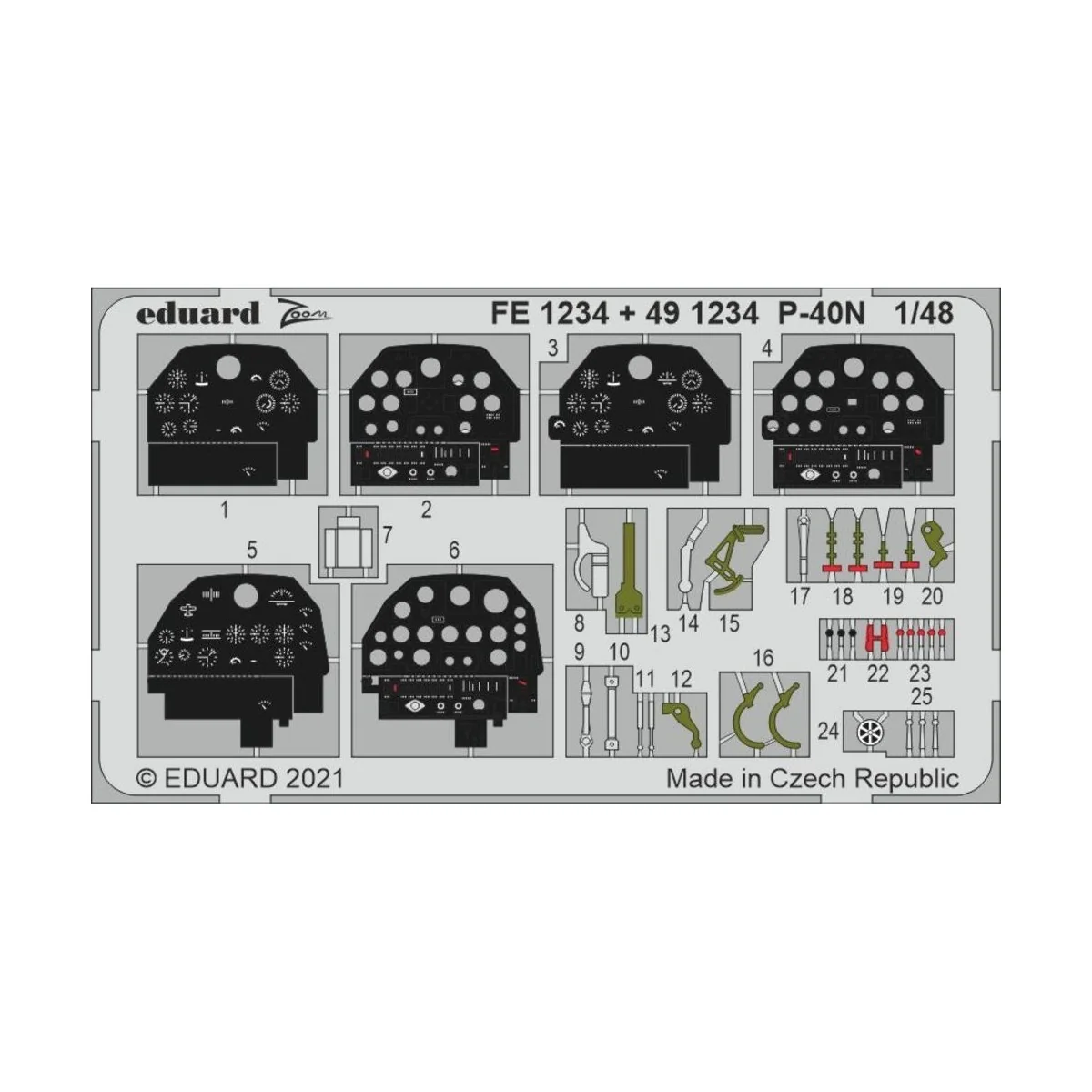 P-40N, for ACADEMY - Eduard Accessories FE1234