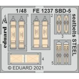 SBD-5 seatbelts STEEL, for REVELL - Eduard Accessories FE1237