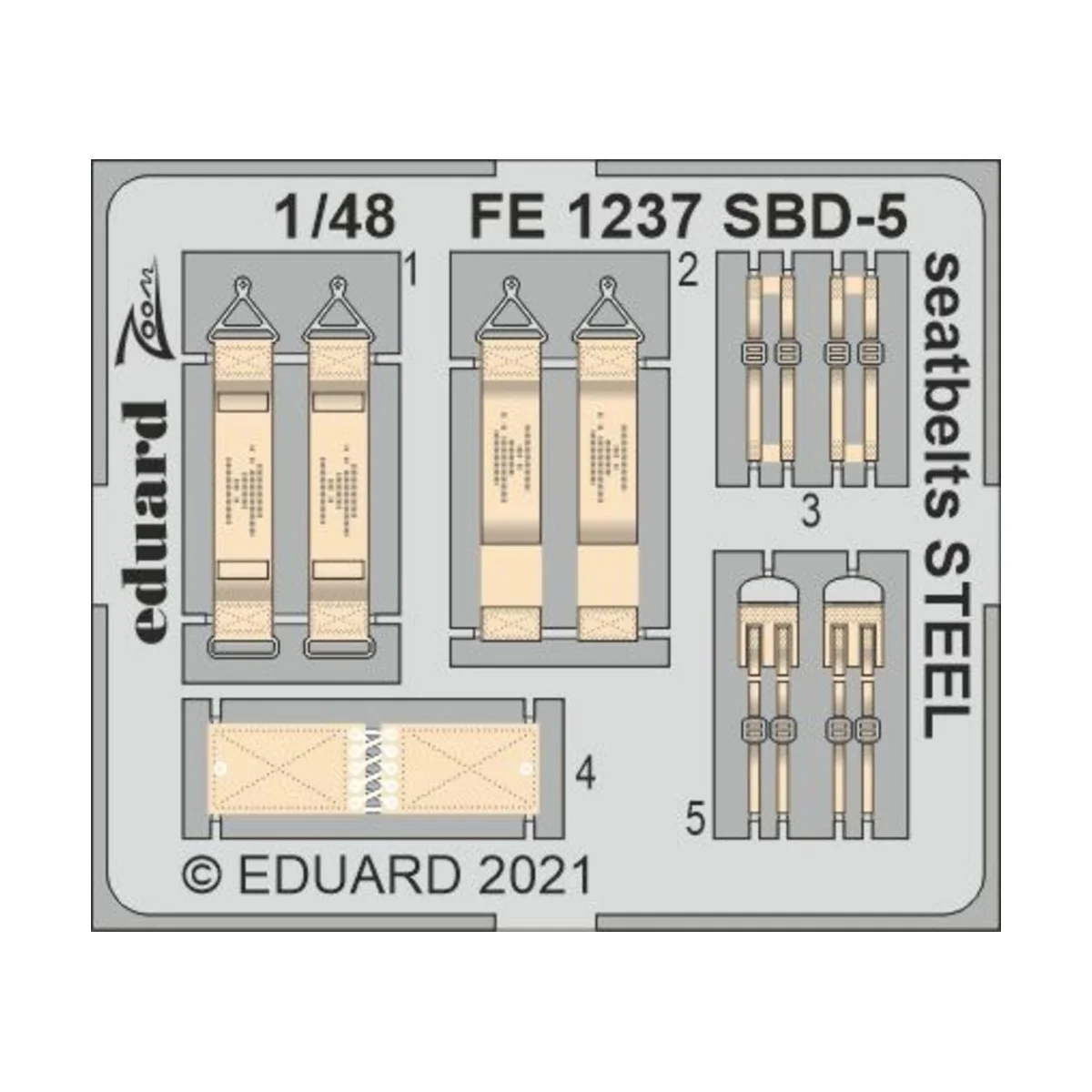 SBD-5 seatbelts STEEL, for REVELL, 1/48 - Eduard Accessories FE1237