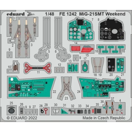 MiG-21SMT Weekend for EDUARD, 1/48 - Eduard Accessories FE1242