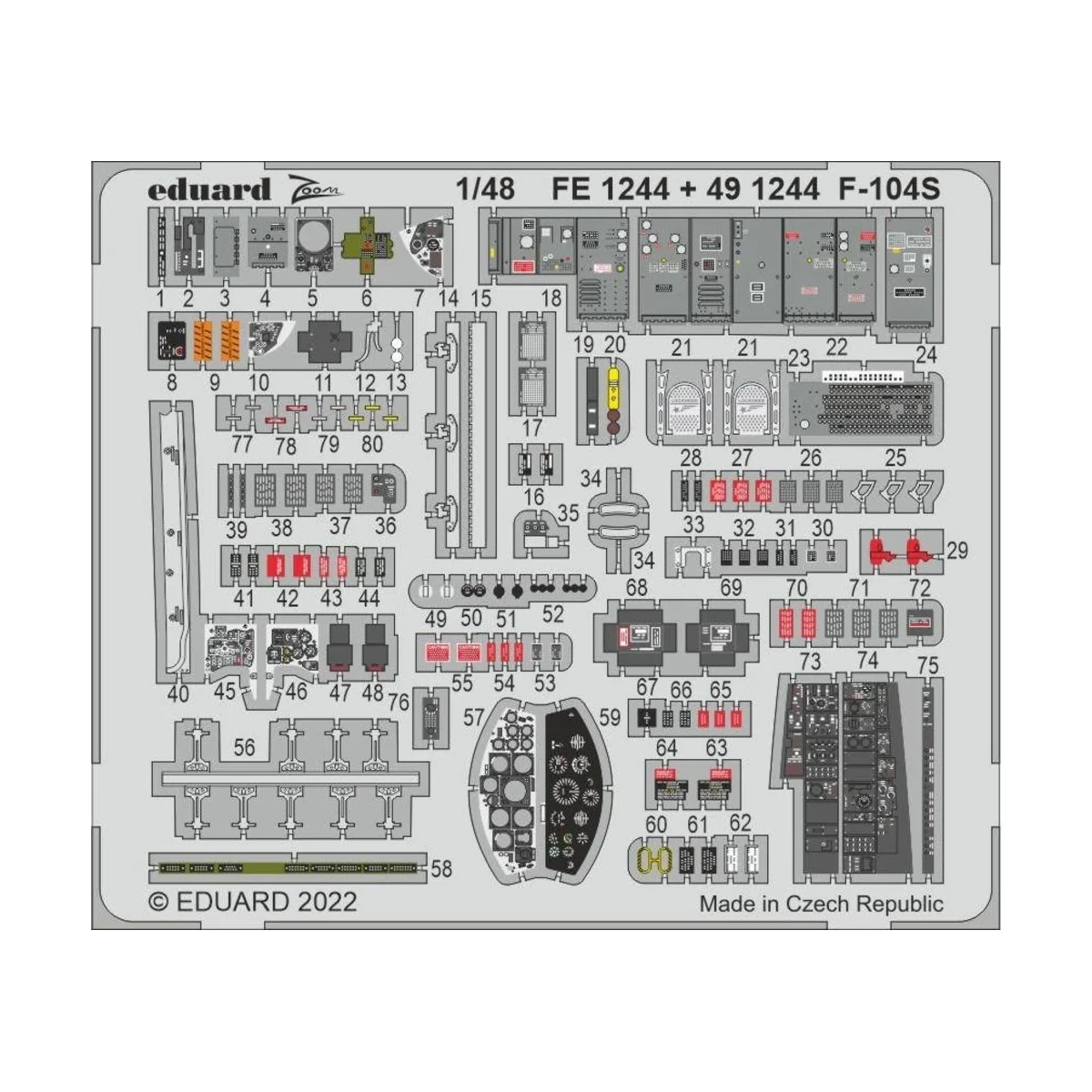 F-104S for KINETIC - Eduard Accessories FE1244