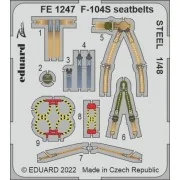 F-104S seatbelts STEEL for KINETIC, 1/48 - Eduard Accessories FE1247