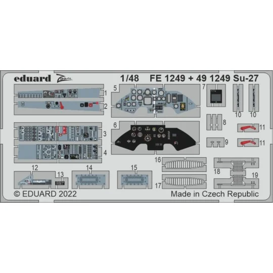 Su-27 for GREAT WALL HOBBY - Eduard Accessories FE1249