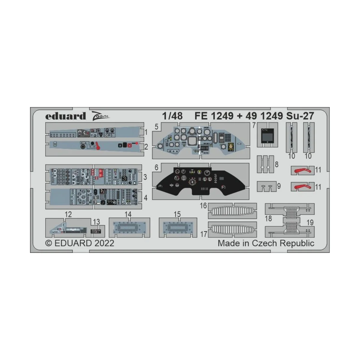 Su-27 for GREAT WALL HOBBY, 1/48 - Eduard Accessories FE1249