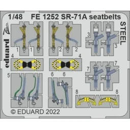 SR-71A seatbelts STEEL for REVELL, 1/48 - Eduard Accessories FE1252