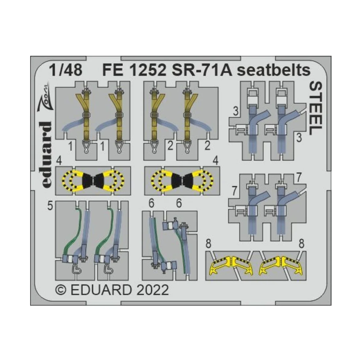 SR-71A seatbelts STEEL for REVELL - Eduard Accessories FE1252
