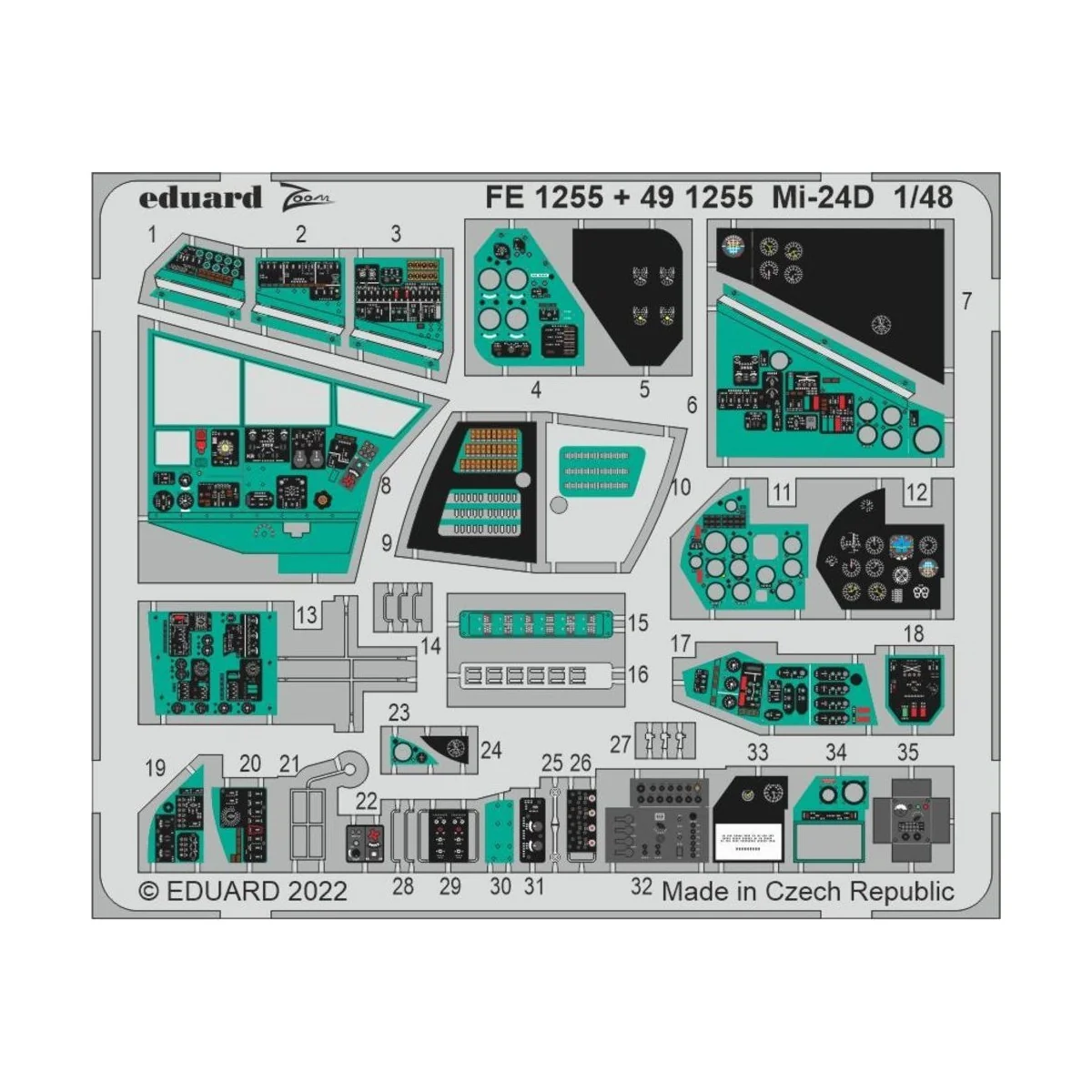 Mi-24D for TRUMPETER, 1/48 - Eduard Accessories FE1255