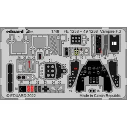 Vampire F.3 for AIRFIX - Eduard Accessories FE1258