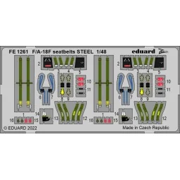 F/A-18F seatbelts STEEL for HOBBY BOSS - Eduard Accessories FE1261