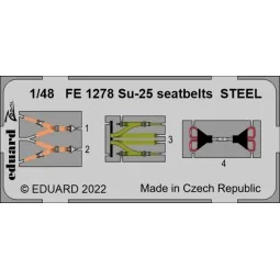 Su-25 seatbelts STEEL, 1/48 - Eduard Accessories FE1278
