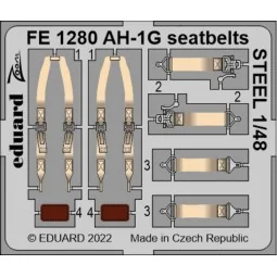 AH-1G seatbellts STEEL, 1/48 - Eduard Accessories FE1280