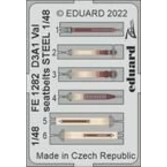 D3A1 Val seatbelts STEEL, 1/48 - Eduard Accessories FE1282