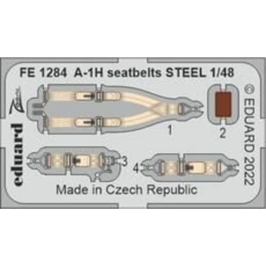 A-1H seatbelts STEEL 1/48 - Eduard Accessories FE1284