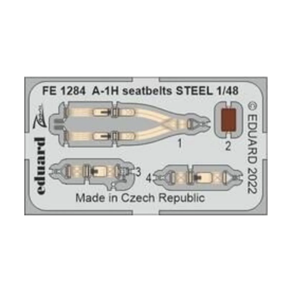 A-1H seatbelts STEEL, 1/48 - Eduard Accessories FE1284