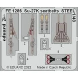 Su-27K seatbelts STEEL, 1/48 - Eduard Accessories FE1286