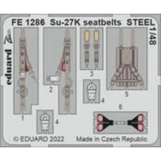 Su-27K seatbelts STEEL 1/48 - Eduard Accessories FE1286