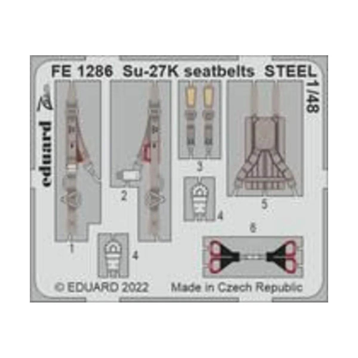 Su-27K seatbelts STEEL, 1/48 - Eduard Accessories FE1286