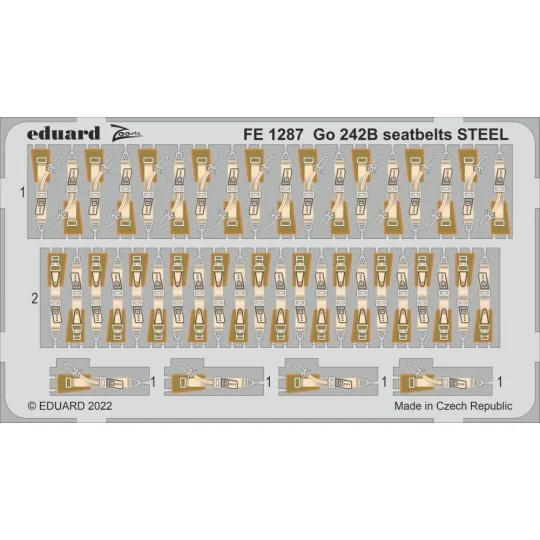 Go 242B seatbelts STEEL 1/48 - Eduard Accessories FE1287