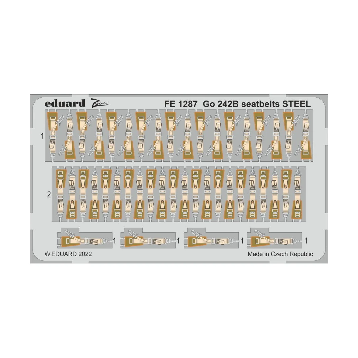 Go 242B seatbelts STEEL 1/48 - Eduard Accessories FE1287