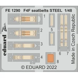 F4F seatbelts STEEL - Eduard Accessories FE1290