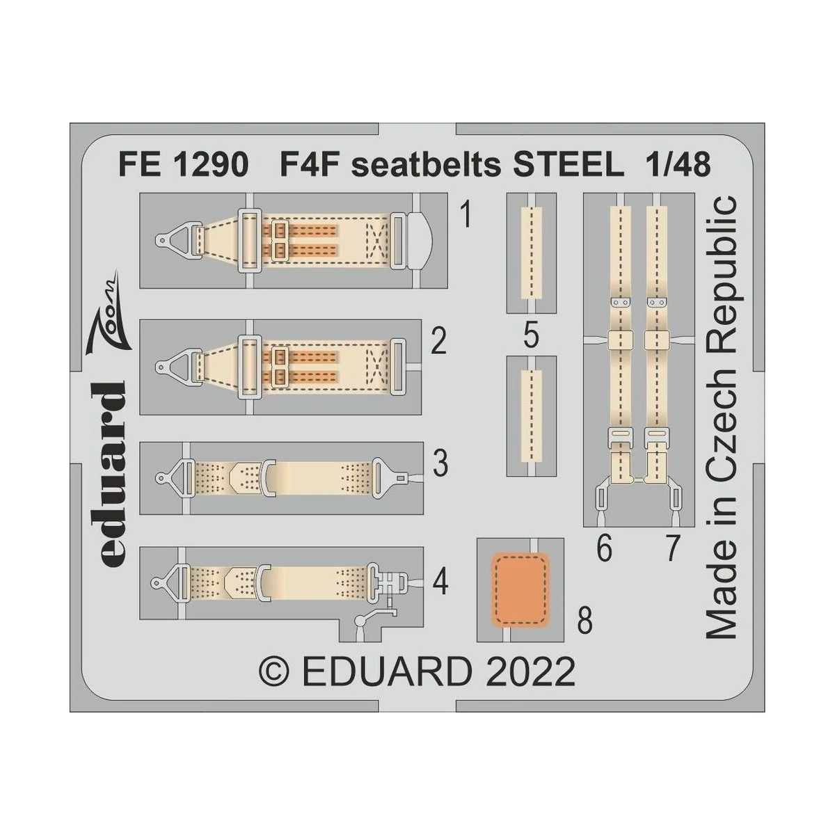 F4F seatbelts STEEL - Eduard Accessories FE1290