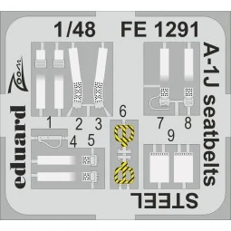 A-1J seatbelts STEEL, 1/48 - Eduard Accessories FE1291