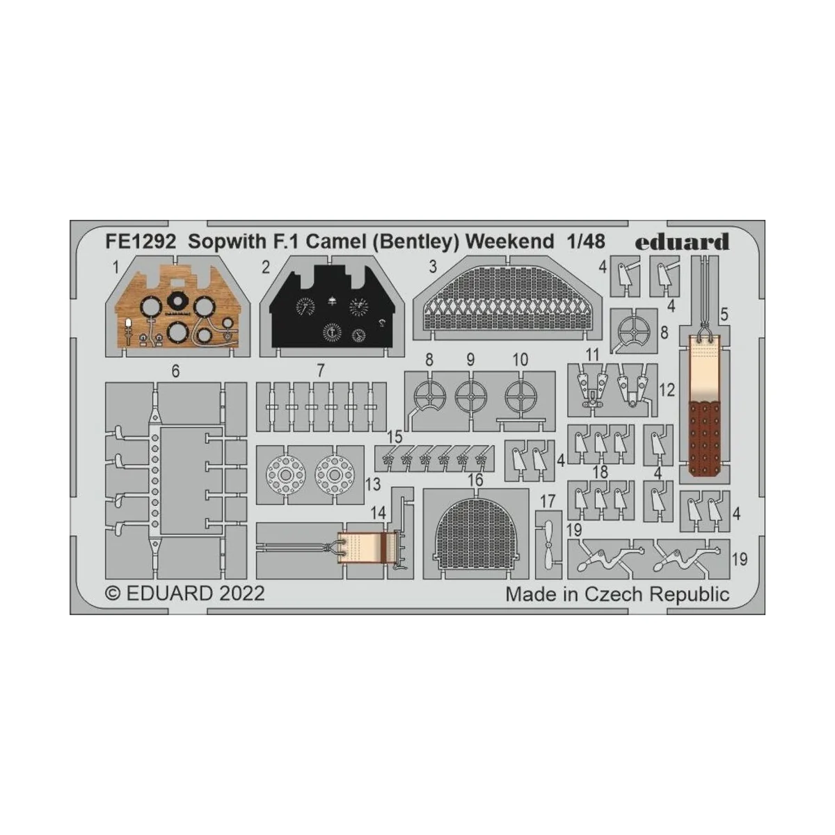 Sopwith F.1 Camel (Bentley) Weekend, 1/48 - Eduard Accessories FE1292