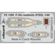 P-38J seatbelts STEEL, 1/48 - Eduard Accessories FE1295