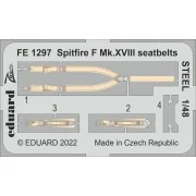 Spitfire F Mk.XVIII seatbelts STEEL - Eduard Accessories FE1297