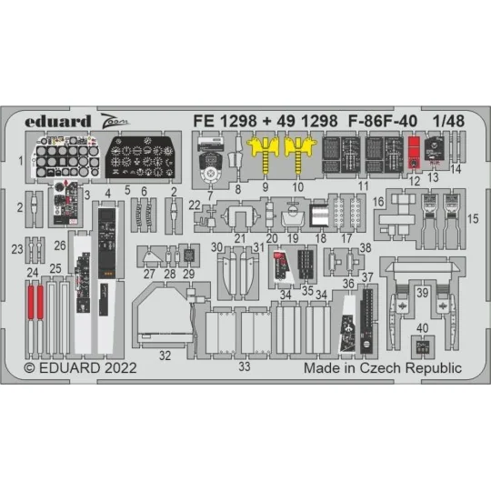 F-86F-40, 1/48 - Eduard Accessories FE1298