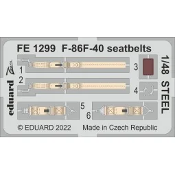 F-86F-40 seatbelts STEEL - Eduard Accessories FE1299