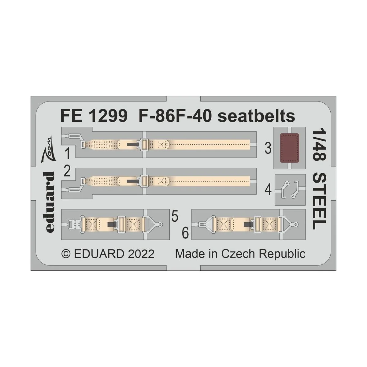 F-86F-40 seatbelts STEEL, 1/48 - Eduard Accessories FE1299