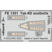 Yak-9D seatbelts STEEL, 1/48 - Eduard Accessories FE1301