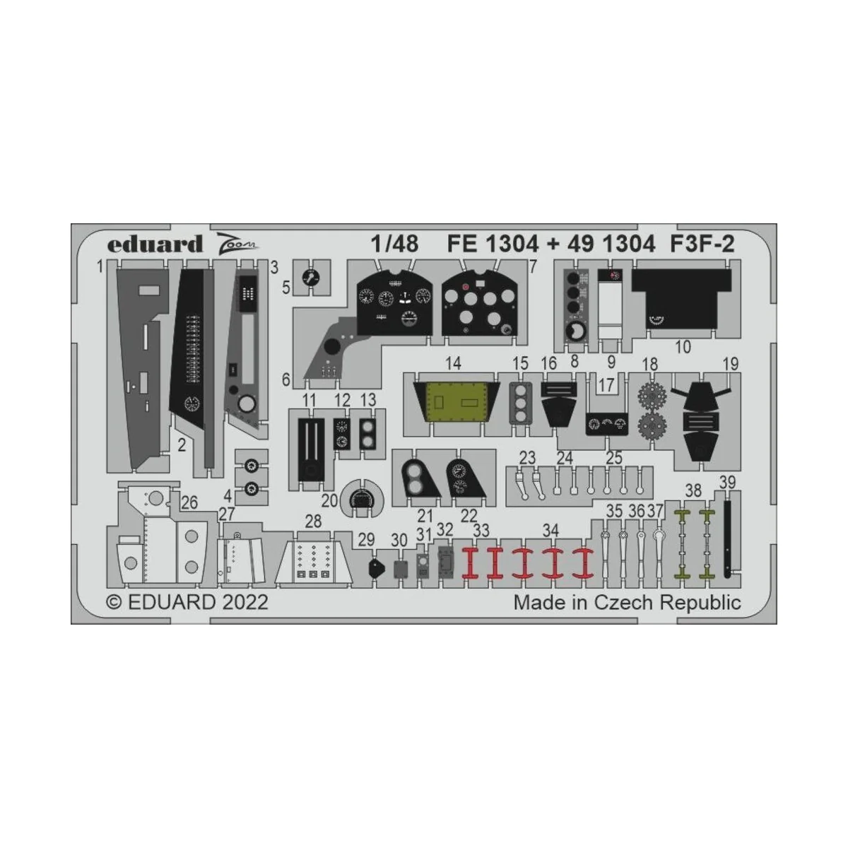 F3F-2 for ACADEMY, 1/48 - Eduard Accessories FE1304