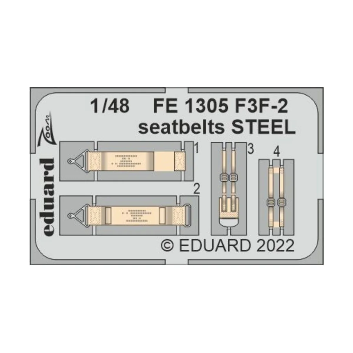 F3F-2 seatbelts STEEL for ACADEMY - Eduard Accessories FE1305
