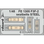 F3F-2 seatbelts STEEL for ACADEMY - Eduard Accessories FE1305