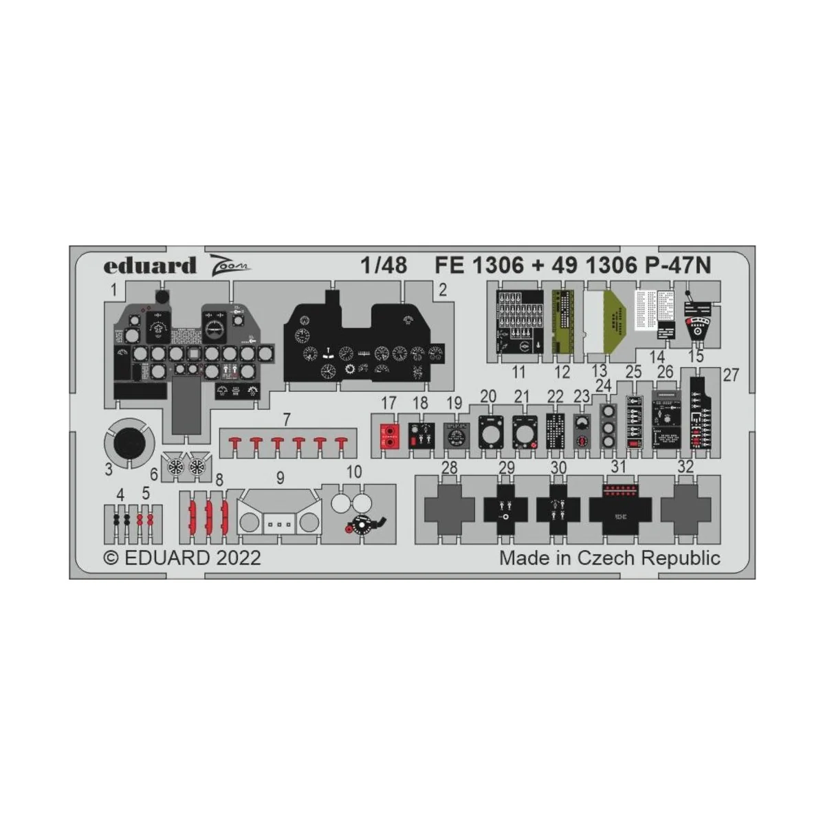 P-47N for ACADEMY, 1/48 - Eduard Accessories FE1306 P-47N for ACADEMY, 1/48 - Eduard Accessories FE1306
