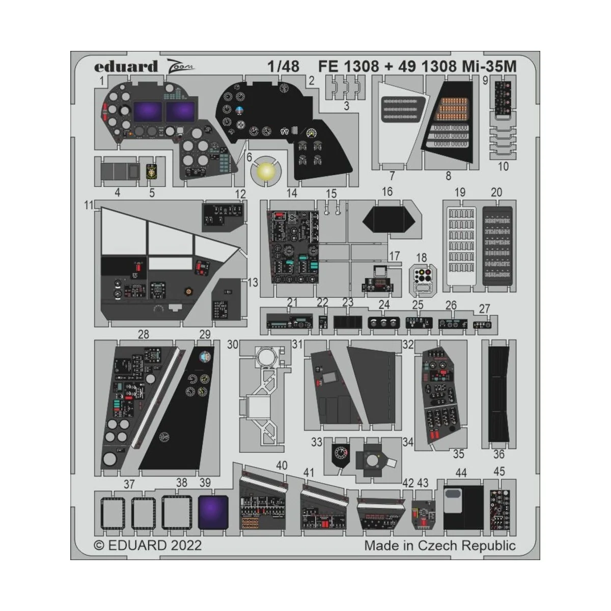 Mi-35M for ZVEZDA, 1/48 - Eduard Accessories FE1308