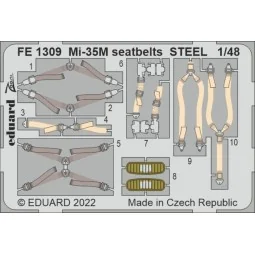 Mi-35M seatbelts STEEL for ZVEZDA, 1/48 - Eduard Accessories FE1309