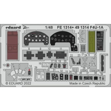 F4U-1A for HOBBY BOSS, 1/48 - Eduard Accessories FE1314