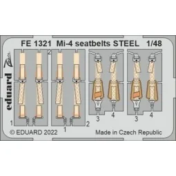Mi-4 seatbelts STEEL for TRUMPETER, 1/48 - Eduard Accessories FE1321