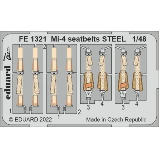 Mi-4 seatbelts STEEL for TRUMPETER, 1/48 - Eduard Accessories FE1321
