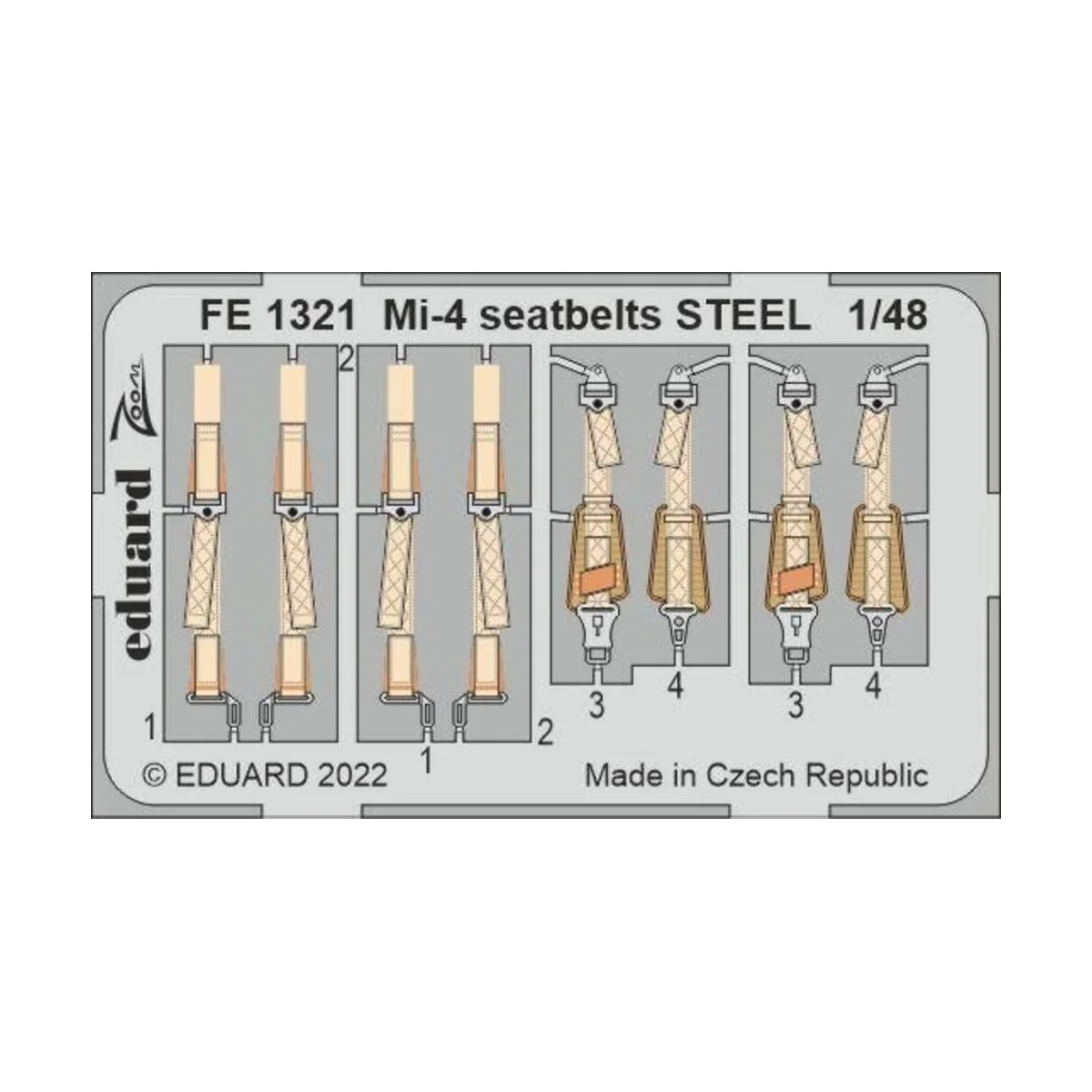 Mi-4 seatbelts STEEL for TRUMPETER, 1/48 - Eduard Accessories FE1321
