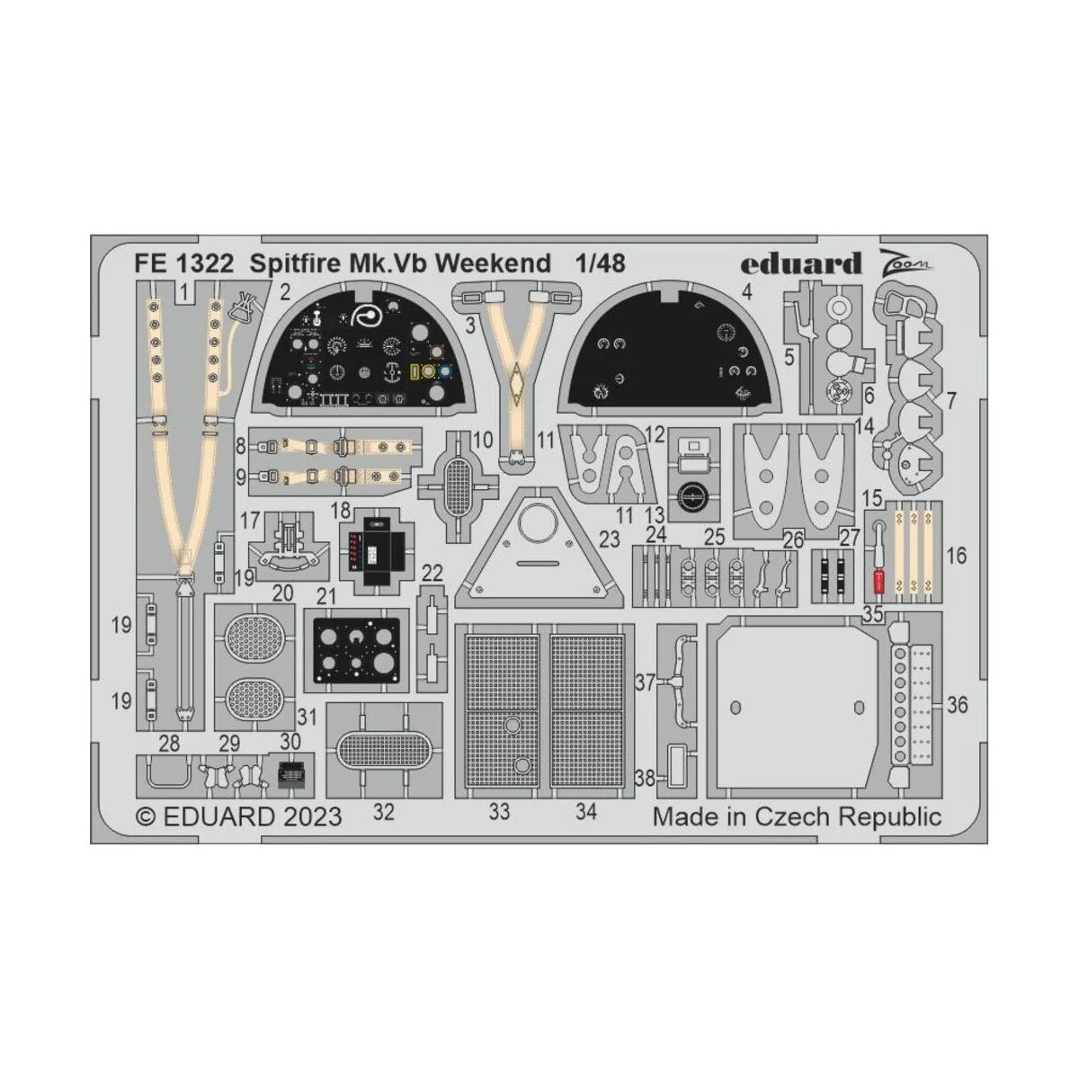 Spitfire Mk.Vb Weekend for EDUARD, 1/48 - Eduard Accessories FE1322