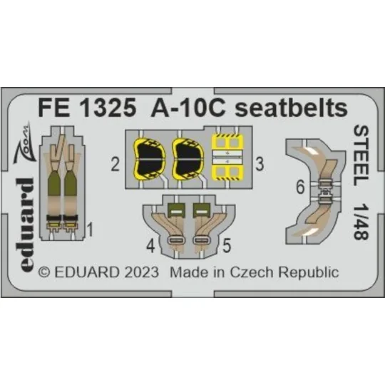 A-10C seatbelts STEEL for HOBBY BOSS - Eduard Accessories FE1325