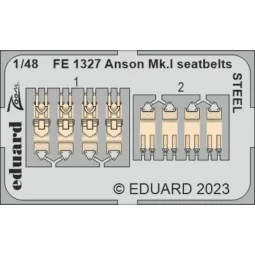 Anson Mk.I seatbelts STEEL 1/48 for AIRFIX - Eduard Accessories FE1327