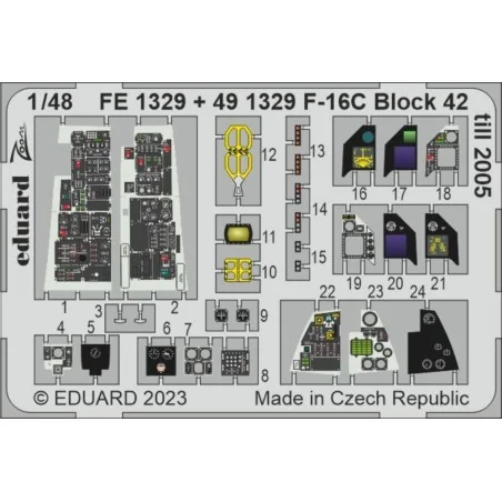 F-16C Block 42 till 2005 1/48 for KINETIC, 1/48 - Eduard Accessorie...