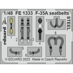 F-35A seatbelts STEEL 1/48 for TAMIYA - Eduard Accessories FE1333